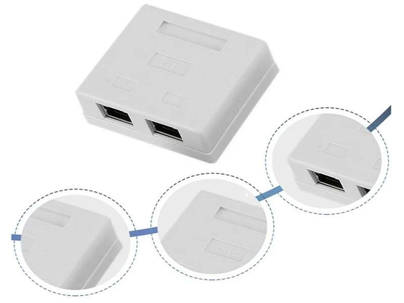 CAT6 Shilded Rj45 Wall Box Dual Ftp