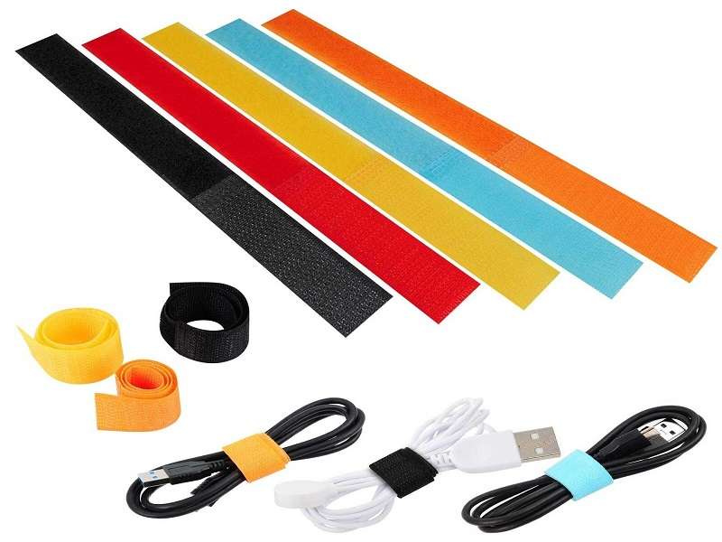 FLEXIBLE Colourful Velcro Cable Tie 7Col