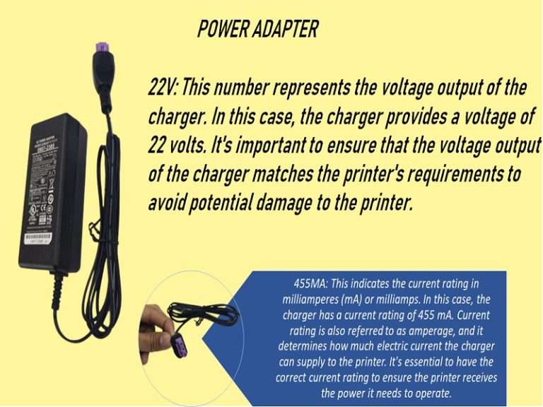 PRINTER Replacement Charger 22V-455Ma