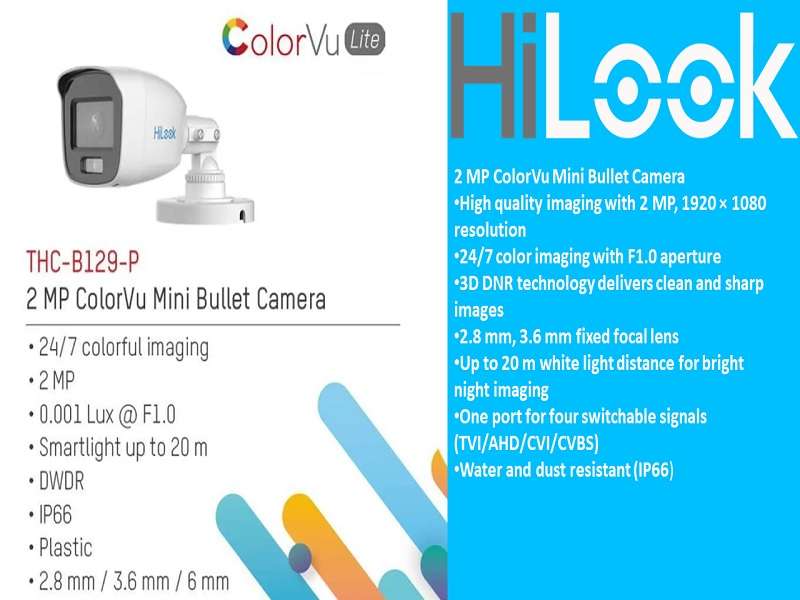 Hilook 1080P Colorvu Bullet Camera 2.8Mm
