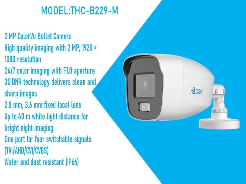 Hilook Colorvu 1080P Bullet Camera 2.8Mm