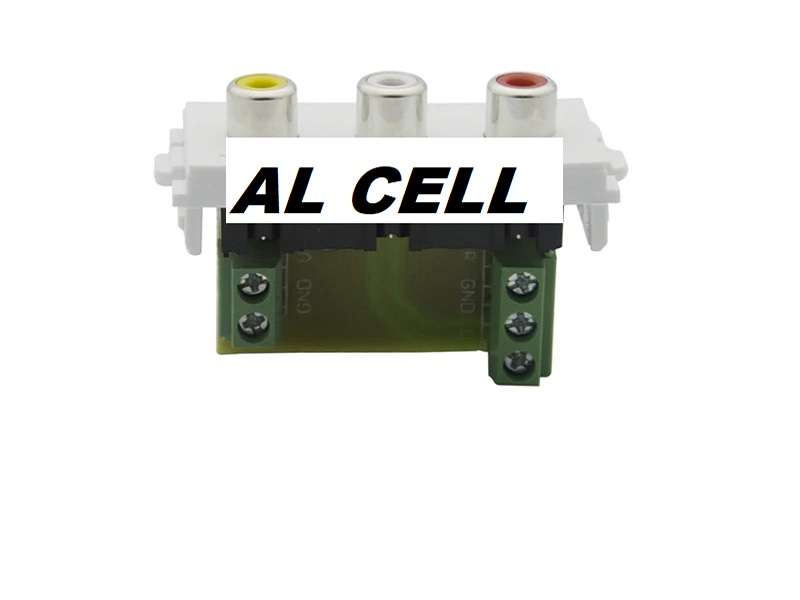 WALL Plug Socket 3 Rca