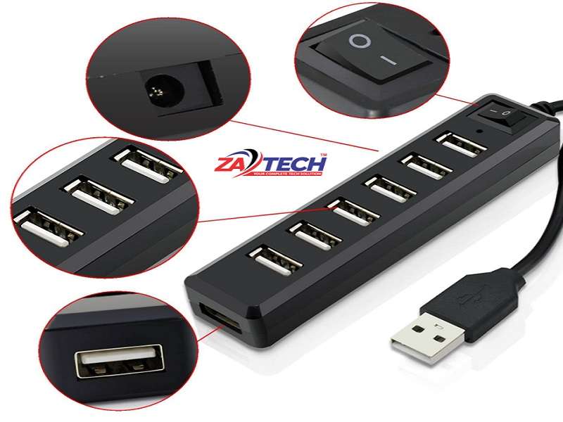 ZATECH 7 Port Usb Hub 2.0 -480Mbps
