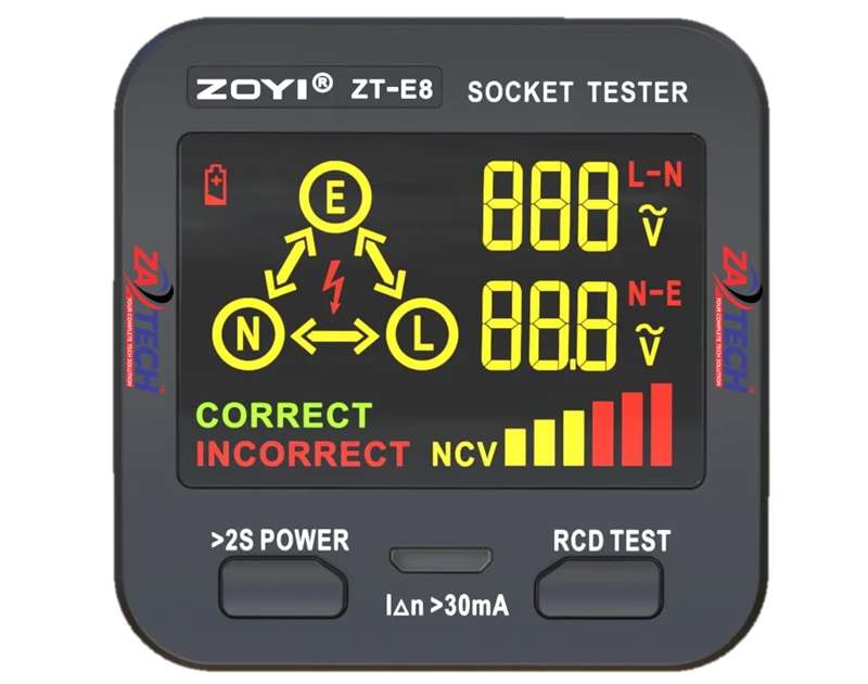ZOYI Zt-E8 Socket Tester
