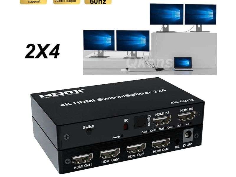 ZATECH 4 Port 4K Hdmi Switch + Rem 60Hz