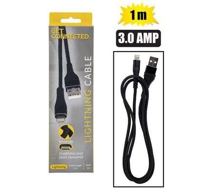 Usb cable lightning 3.0 amp 1m