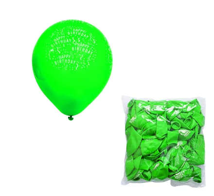 Green Happy Birthday Balloon, 1-piece