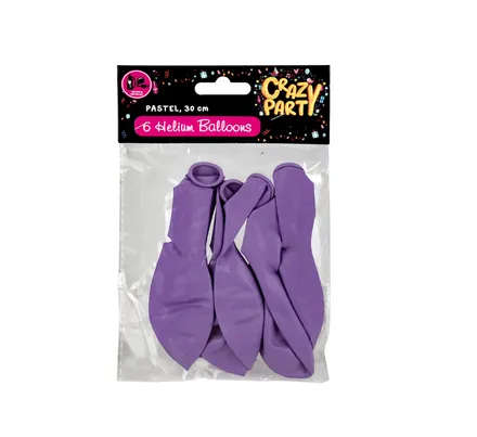 Pastel Purple Balloons, 6-pack