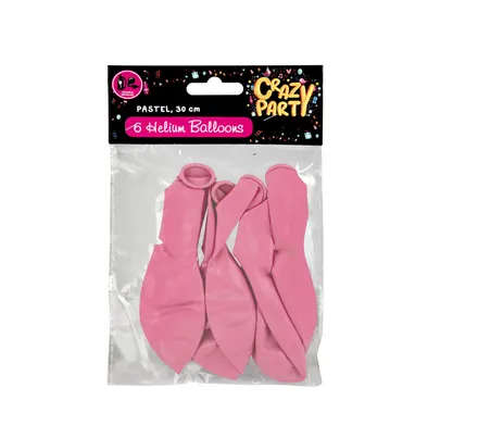 Pastel Pink Balloons, 6-pack