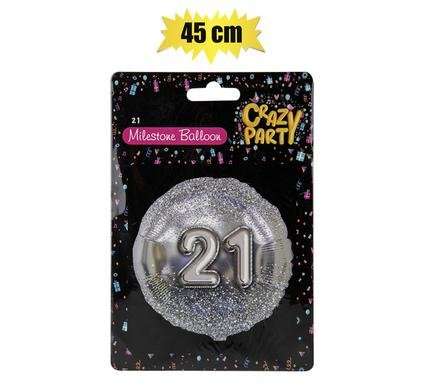 Milestone Foil Helium Balloon, 21