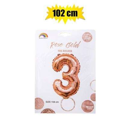 Rose Gold Helium Balloon, 3