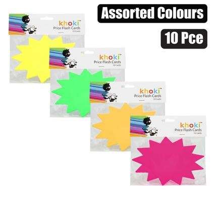 PRICE FLASH 17x11cm 10PCS ASSORTED COLOURS