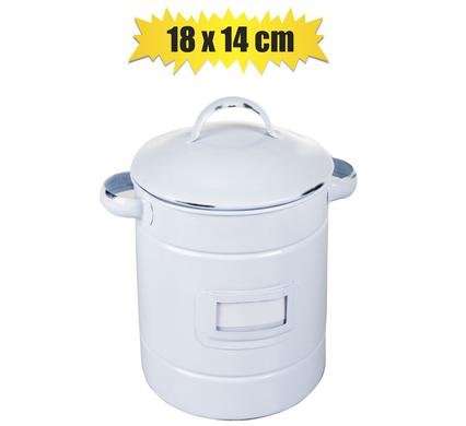 Storage can 18x14cm white