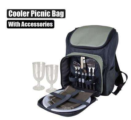 COOLER PICNIC BAG + ACCESSORIES 2 PERSON