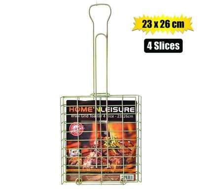 Braai metal toaster 4-slice 23x26cm