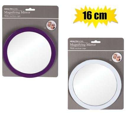 Mirror wall suction plastic magnifying 16cm