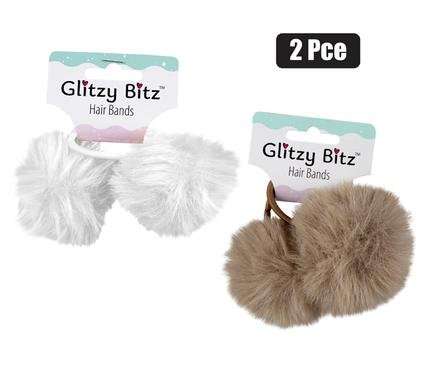 Fluffy Hair Scrunchie, 2-piece