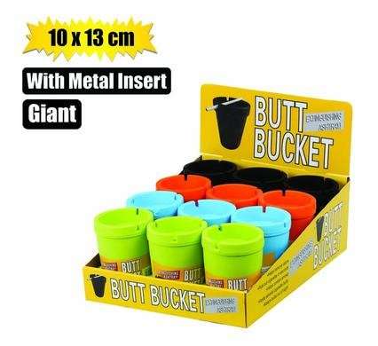 Ashtray plastic tub giant 10x13cm assorted