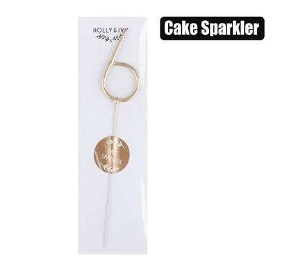 Birthday Candl, Sparkles Number, 6