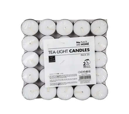 Tea Light Candles, 25-piece, 10g