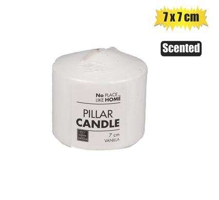 Pillar Candle 7 X 7cm White Scented