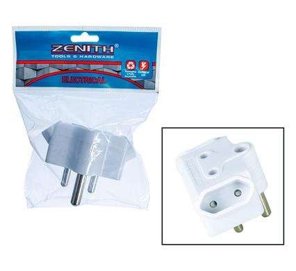 Plug Adapter 1x16amp,2x5amp 2 Pin