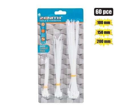 Cable Ties 100 150 200mm White 60-piece
