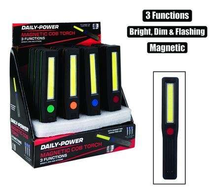 Torch cob plastic (3xaaa) with magnet