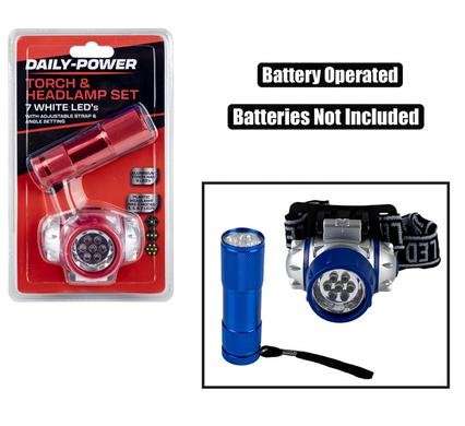 Torch and headlamp value pack aaa battery