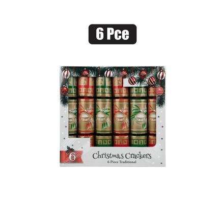 Xmas crackers traditional 6 Piece