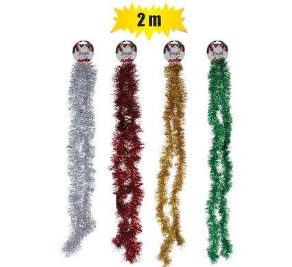 Xmas garland tinsel 7cmx2m assorted