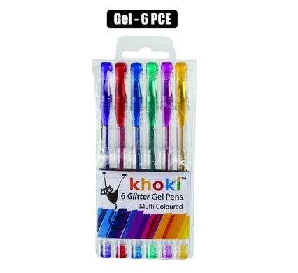Glitter Gel Pens, 6-piece
