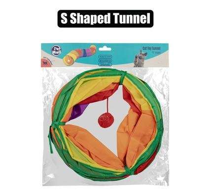 Pet cat toy tunnel "s" shaped