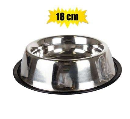 Pet Stainless Steel Bowl 18cm Plain