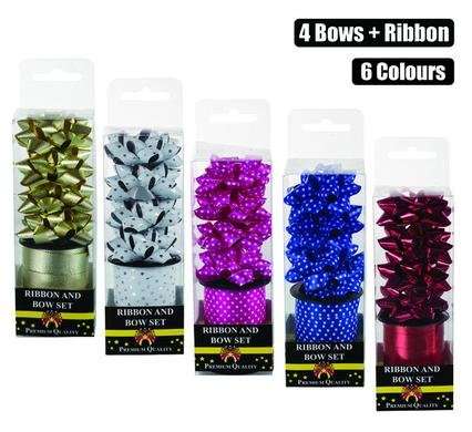 Gift-decor & ribbon decor 4 assorted 5mmx2m