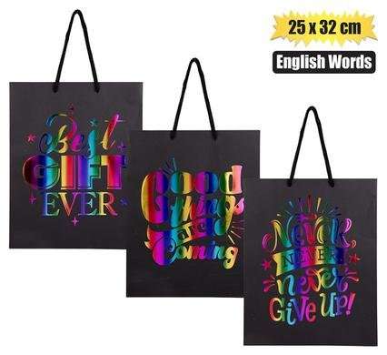 Large Gift Bag with English Wording