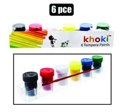 Tempera Washable Paints, 6-piece