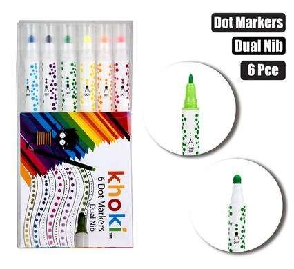 Dual Tip Dot & Marker, 6-piece
