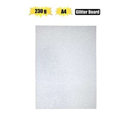 Glitter Board Silver A4