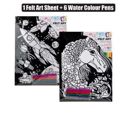 ART+CRAFT FELT ART COLOURING ASSORTED