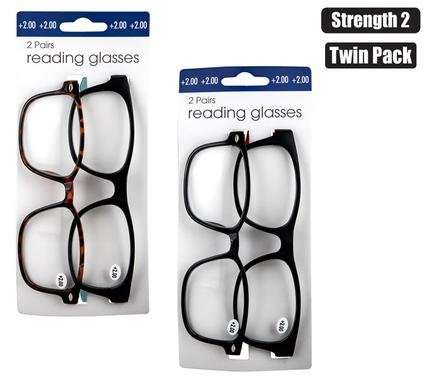Reading glass twin packs strngth:2