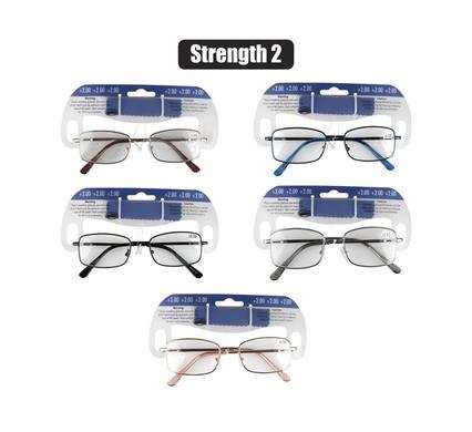Reading Glass Metal + 2
