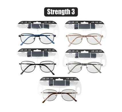 Reading Glass Metal + 3