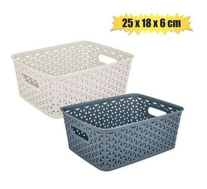 Basket plastic jute 2,5l 25x18x6cm