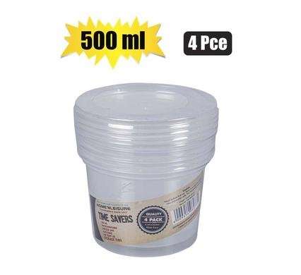 Food Storage Containers 500ml, 4-piece