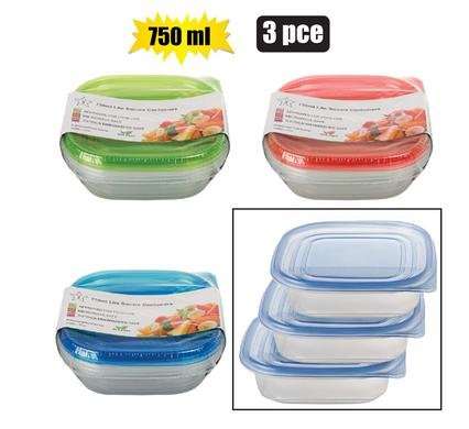 Food Storage Containers 750ml 3-piece