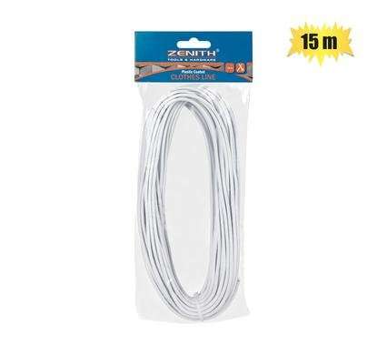 CLOTHES-LINE PLASTIC-COATED 15m ZENITH