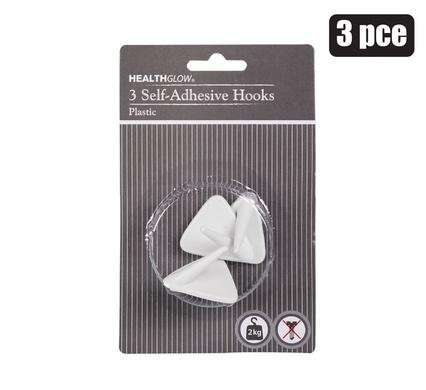 Hook plastic adhesive assorted 3 Piece