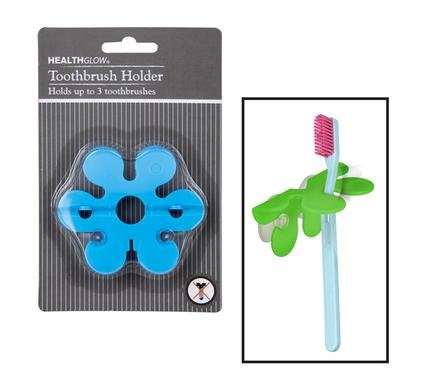 TOOTHBRUSH HOLDER 3 BRUSH, SUCTION CUP
