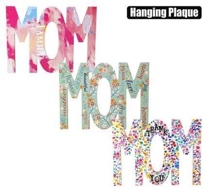 Plaque mdf hanging mom cut-out 24x17cm
